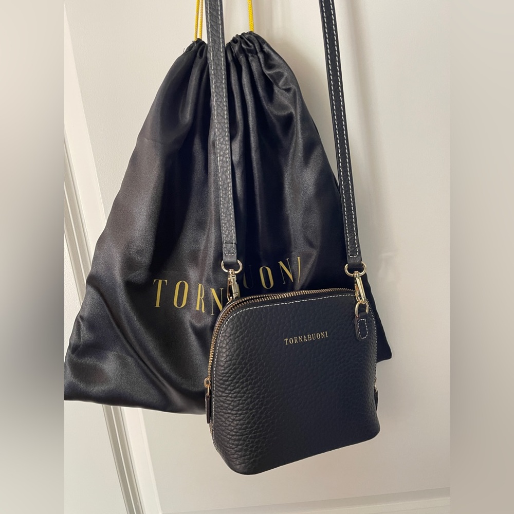 Tornabuoni Black leather crossbody bag